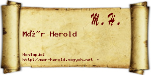 Mór Herold névjegykártya